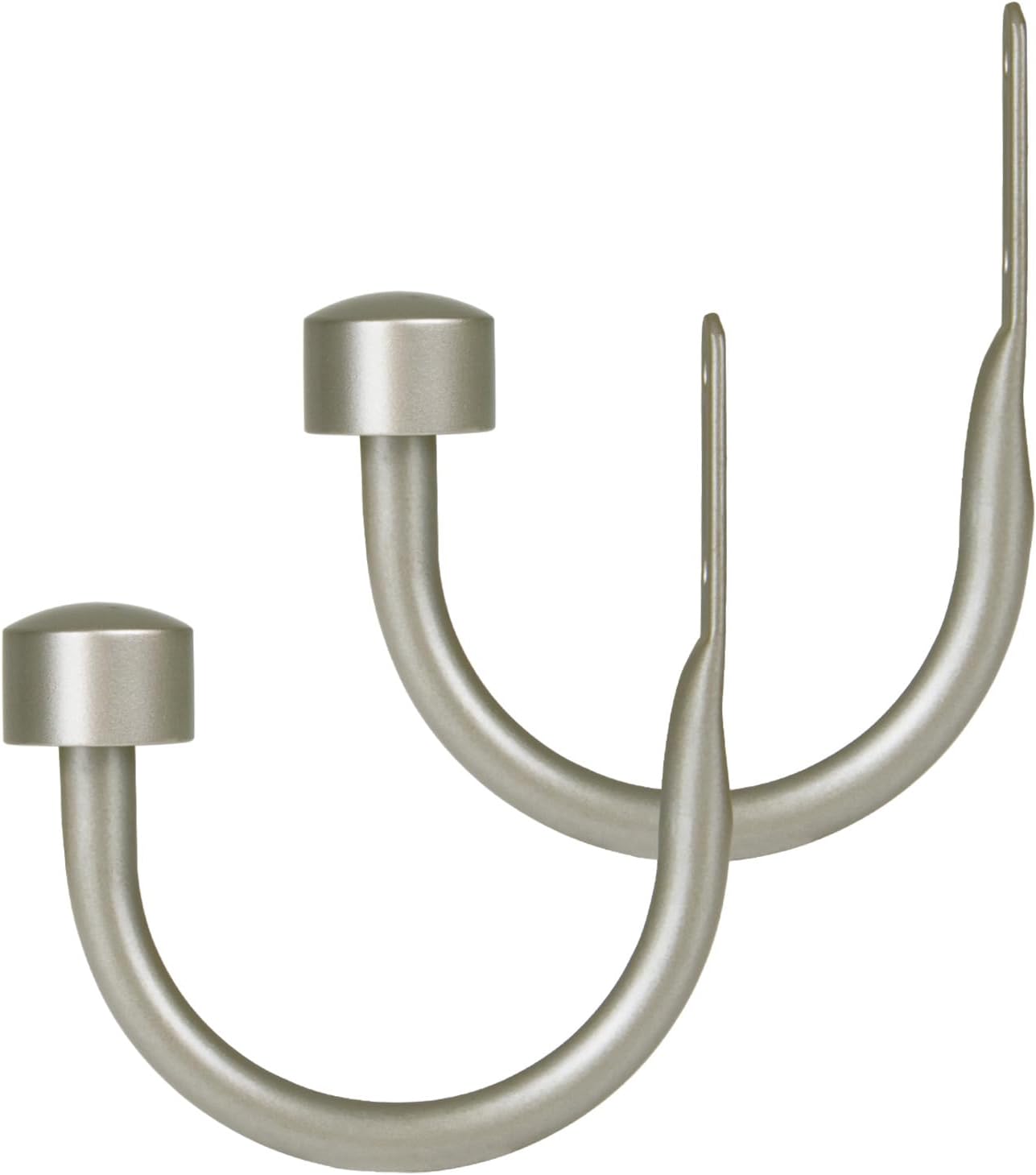 TONIAL Curtain Holdbacks 2 Pack, Decorative Window Drapery Tiebacks for Wall with Small Finials (1 Pair/2 Pack), Bronze