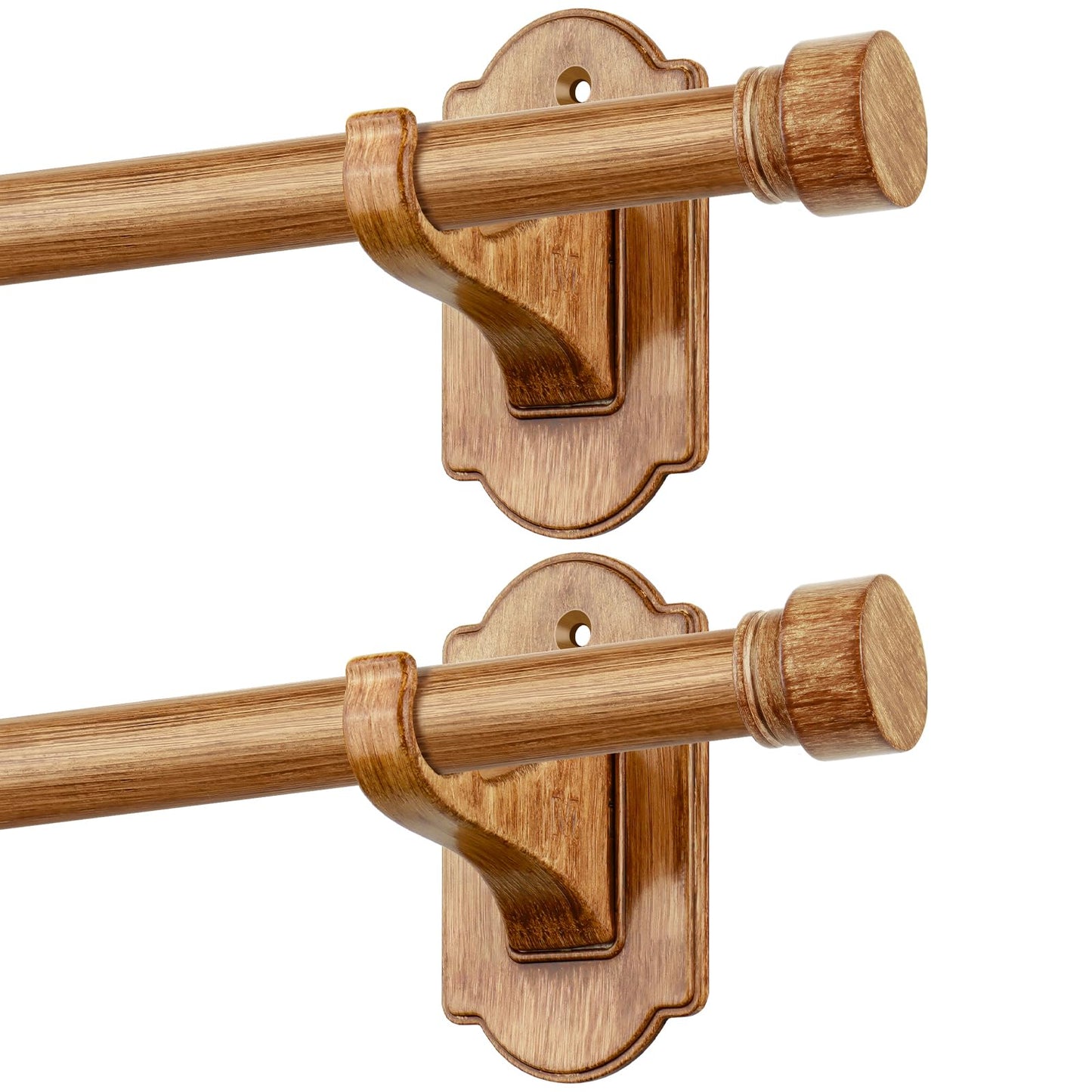 TONIAL Curtain Rods No Drilling for Windows from 54 to 82 Inches, 5/8 Inch Curtain Rod 32 to 86 inch with Adhesive Brackets, Renter Apartment Friendly Adjustable Drapery Rods, Black