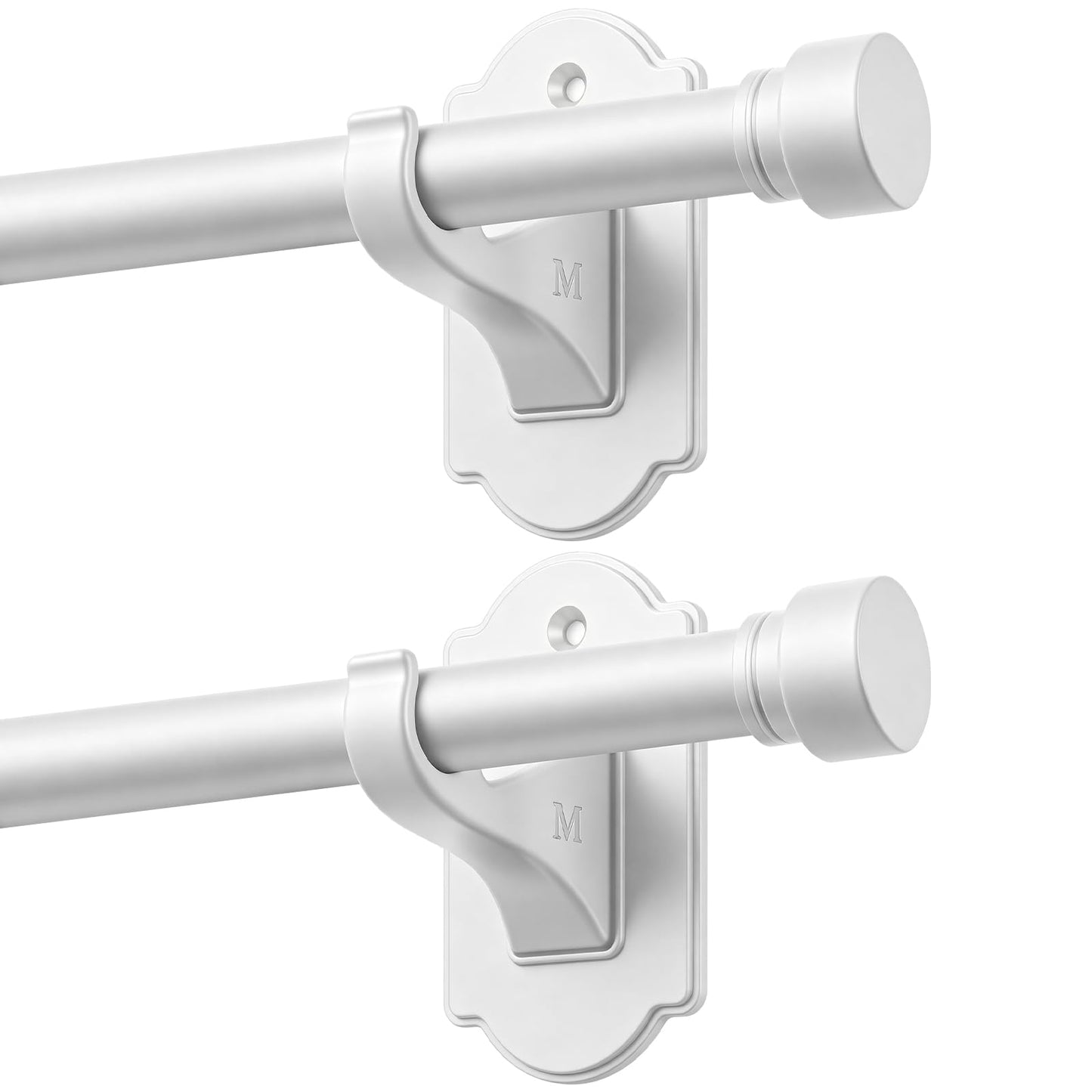 TONIAL Curtain Rods No Drilling for Windows from 54 to 82 Inches, 5/8 Inch Curtain Rod 32 to 86 inch with Adhesive Brackets, Renter Apartment Friendly Adjustable Drapery Rods, Black