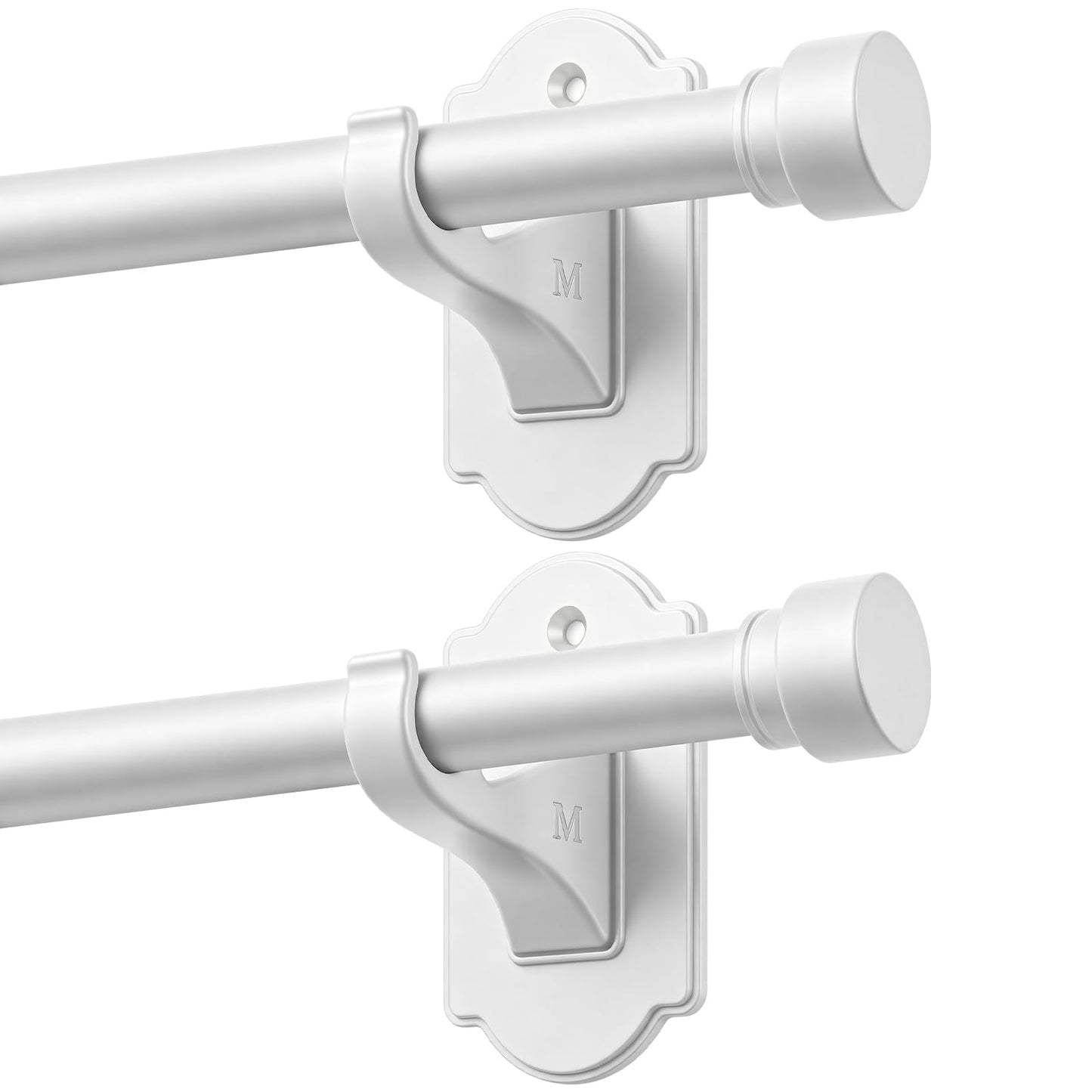 TONIAL Curtain Rods No Drilling for Windows from 54 to 82 Inches, 5/8 Inch Curtain Rod 32 to 86 inch with Adhesive Brackets, Renter Apartment Friendly Adjustable Drapery Rods, Black