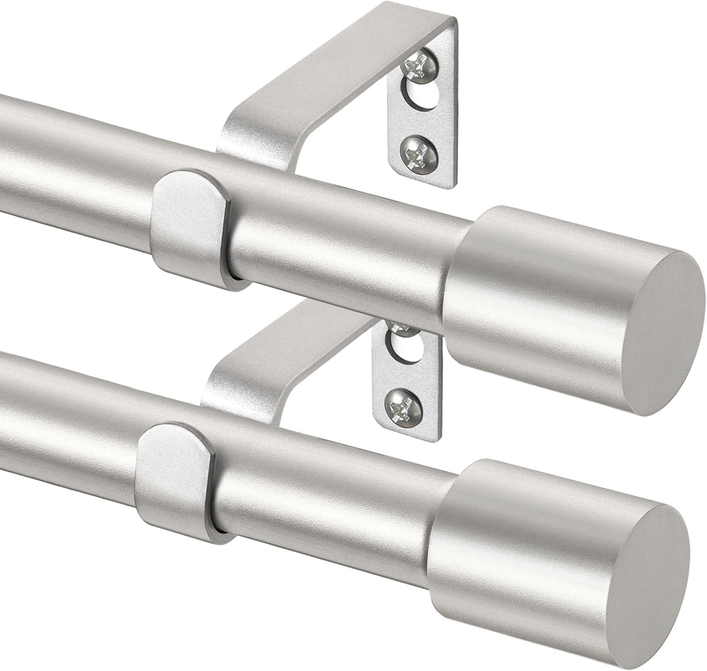 TONIAL Curtain Rod 32 to 58 Inch(2.6 to 4.8 ft), Adjustable Splicing Window Curtain Rods, 3/4 Drapery Rods for Windows 20 to 53 Inch, Decorative Single Rod with Modern Cap Finial, Bronze